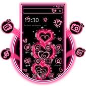 Glitter Salmon Hearts Theme 1.1.8