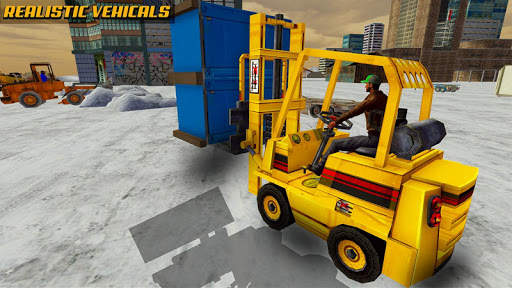 Snow Rescue Operation: Heavy Excavator Crane Sim screenshot 2