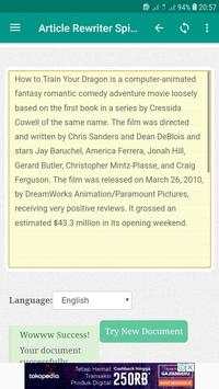 Article Rewriter Spinner Pro screenshot 3