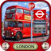London bus kota mengemudi 3D logo