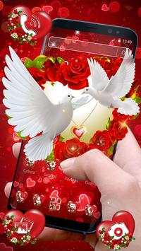 Gorgeous Rose Pigeon Heart Theme screenshot 3