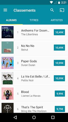 L’appli 7digital sur Android screenshot 3