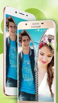 Couple Photo Zipper Lock Screen screenshot 6