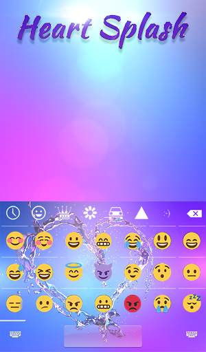 Heart Splash Animated Keyboard स्क्रीनशॉट 4