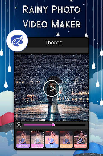 Rainy Photo Video Movie Maker screenshot 1