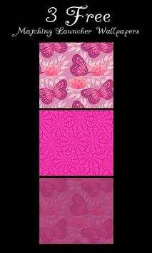 Pink Butterfly Go SMS Theme screenshot 2