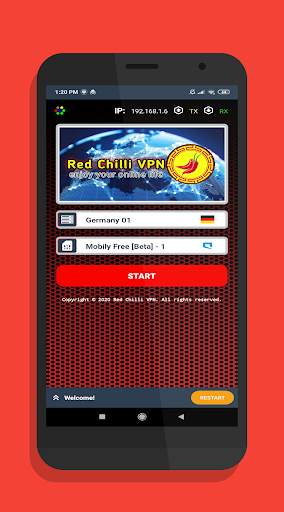 Red Chilli VPN screenshot 1
