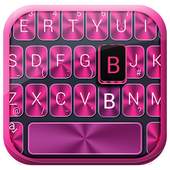 Silver Pink Metal Keyboard Theme 6.6.5.2019