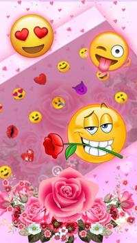 Live Pink Rose Keyboard Theme screenshot 3