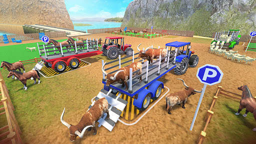 Farming Tractor Trolley Parking: Tractor Driving screenshot 1