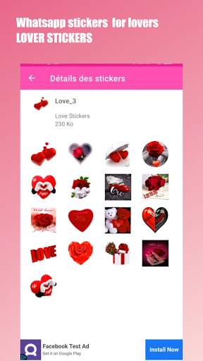 استيكرز حب و غرام Whatsapp screenshot 4