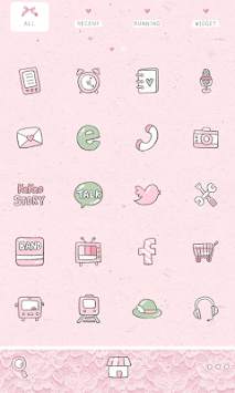 sweetgirl dodol launcher theme screenshot 3