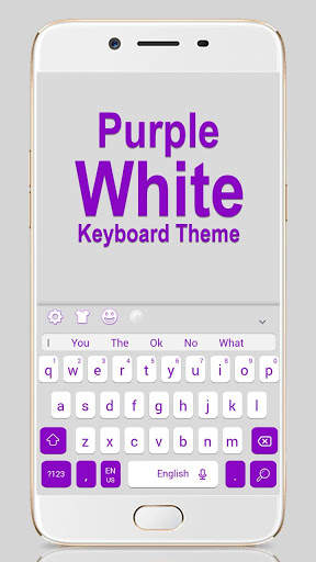 Purple White Keyboard Theme screenshot 1