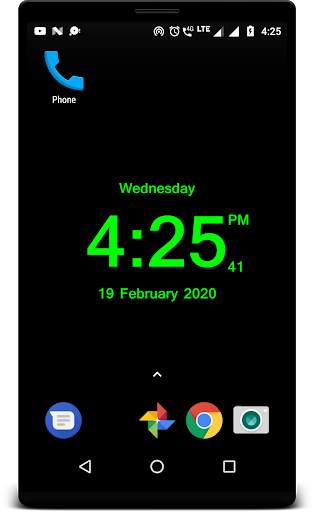 LED Digital Clock Live Wallpaper free screenshot 1