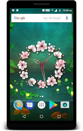 Sakura Clock Live Wallpaper screenshot 1