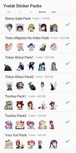 Anime Stickers per WhatsApp - by Yvelat screenshot 3