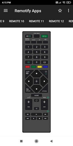 Remote Control for SONY TV 5 تصوير الشاشة