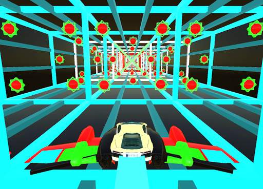 Real Flying Car -Speed Tron Cube Tunnel Trouble 3D स्क्रीनशॉट 6