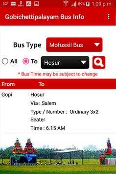 Gobichettipalayam Bus Info screenshot 5