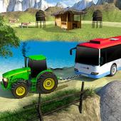 Tow Tractor Games 2018: Rescue Bus Pulling Game icon