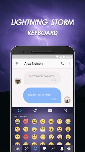 Lightning Storm Keyboard Theme screenshot 1