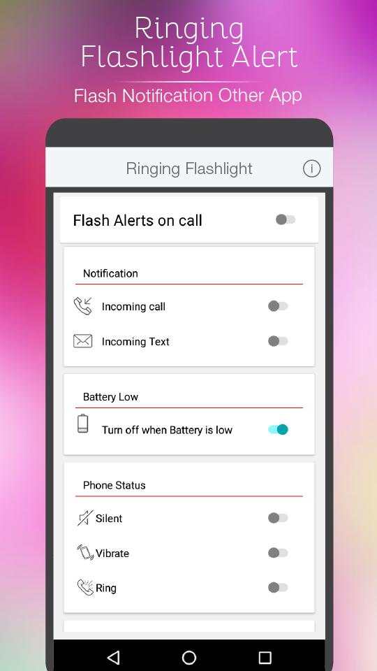 Ringing Flashlight Alerts screenshot 3
