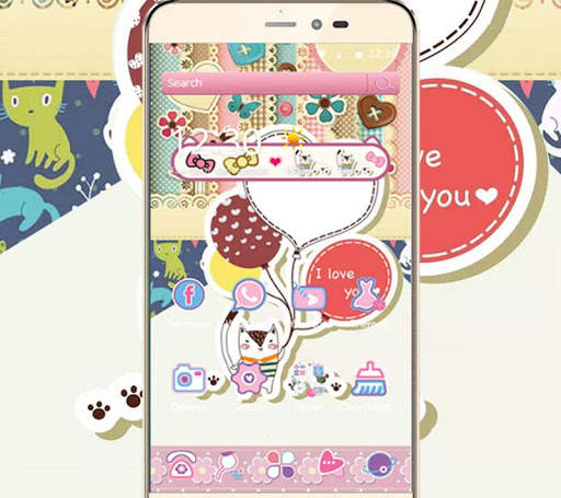 Pink wallpaper, small fox Tourism World Theme screenshot 3