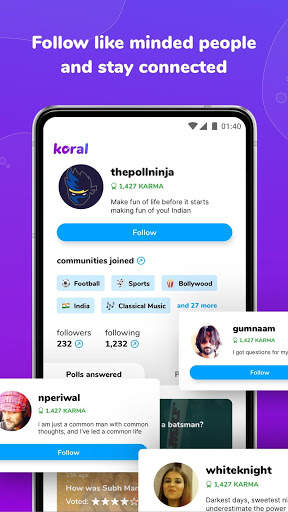 Koral - Ask Polls, Discuss on Polls, Earn Rewards स्क्रीनशॉट 6