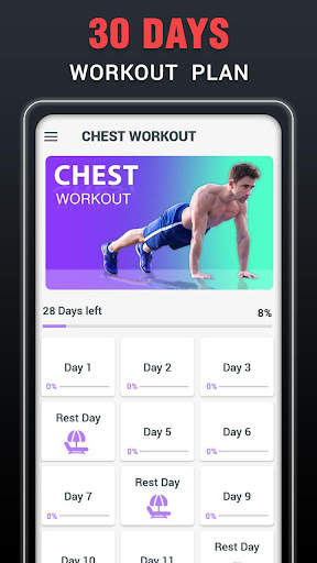 Chest Workouts for Men at Home screenshot 1