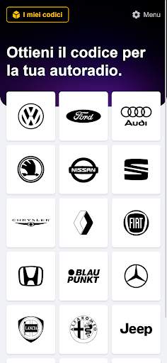 Generatore codice autoradio screenshot 1