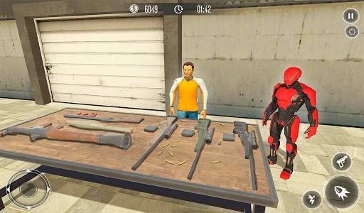 Flying Robot Rope Hero-Army Robot Hero Game screenshot 7