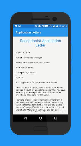 Application Letters screenshot 7