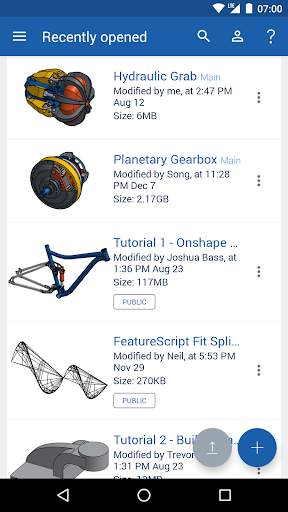 Onshape 3D CAD स्क्रीनशॉट 1