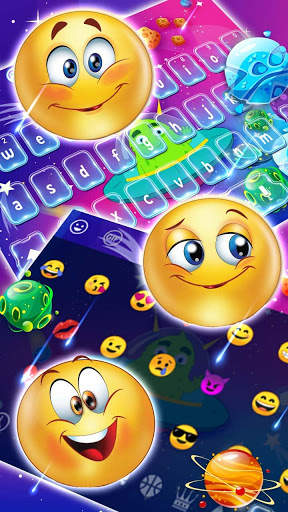 Galaxy Alien Cartoon Keyboard Theme screenshot 3