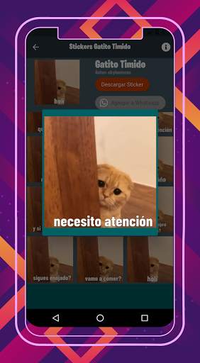 Sticker of sad and angry cats WAStickerApp स्क्रीनशॉट 1