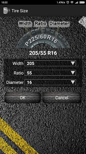 Tire calculator скриншот 2