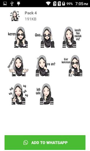 Hijab Sticker - WAStickerApps screenshot 6