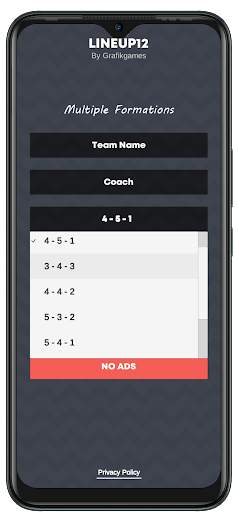 Lineup12 Build Football Lineup screenshot 4