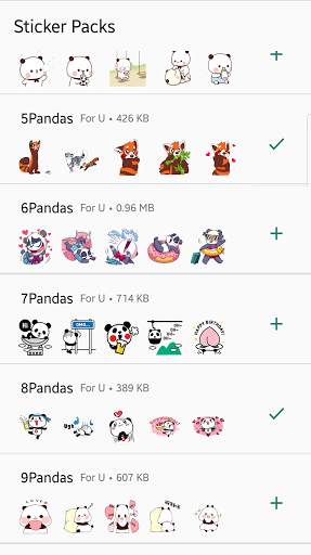 Mochi Panda stickers for WhatsApp🐼WAStickerApps screenshot 8