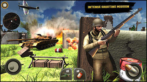 World War ww2 Firing battlegrounds: Free Gun Games screenshot 3
