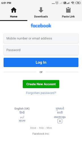 Video Downloader For Facebook - Video Downloader screenshot 1
