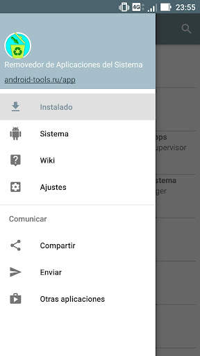 Administrador de aplicaciones del sistema screenshot 1