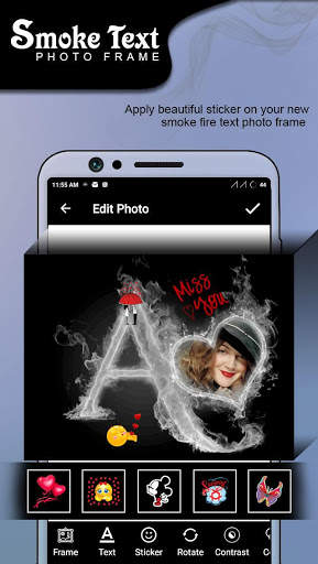 Smoke Text Photo Frames screenshot 2
