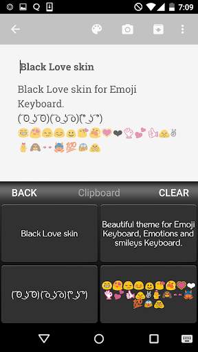 Classic Black Emoji Keyboard screenshot 4