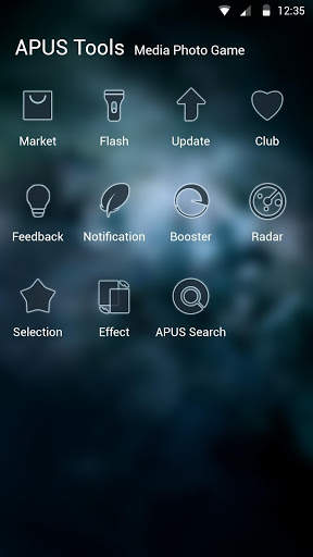 Glassy sky theme for APUS 3 تصوير الشاشة