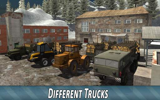 Winter Timber Truck Simulator screenshot 2