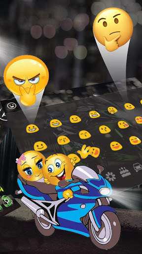Black Motorbike Keyboard Theme screenshot 3