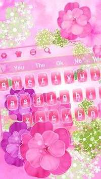 Pink Rose Flower Keyboard Theme screenshot 1