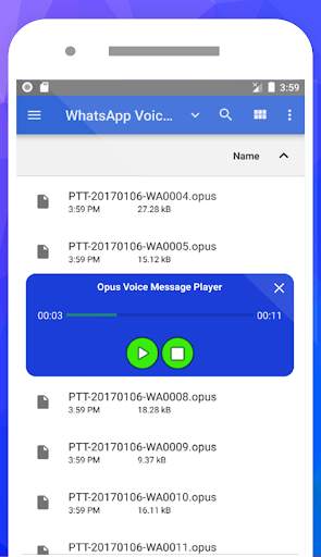 Opus Player - Audio Messages Player 3 تصوير الشاشة