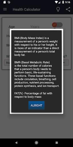 BMI Calculator - BMR Weight Health Calculator screenshot 2